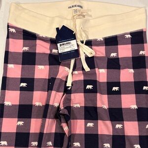 Pink and Navy Checkered Pajama Pants